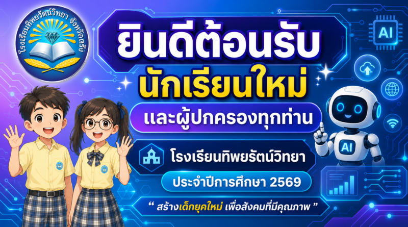 ยินดีต้อนรับนักเรียนและผู้ปกครองเปิดภาคเรียนที่ 1 ปีการศึกษา 2569